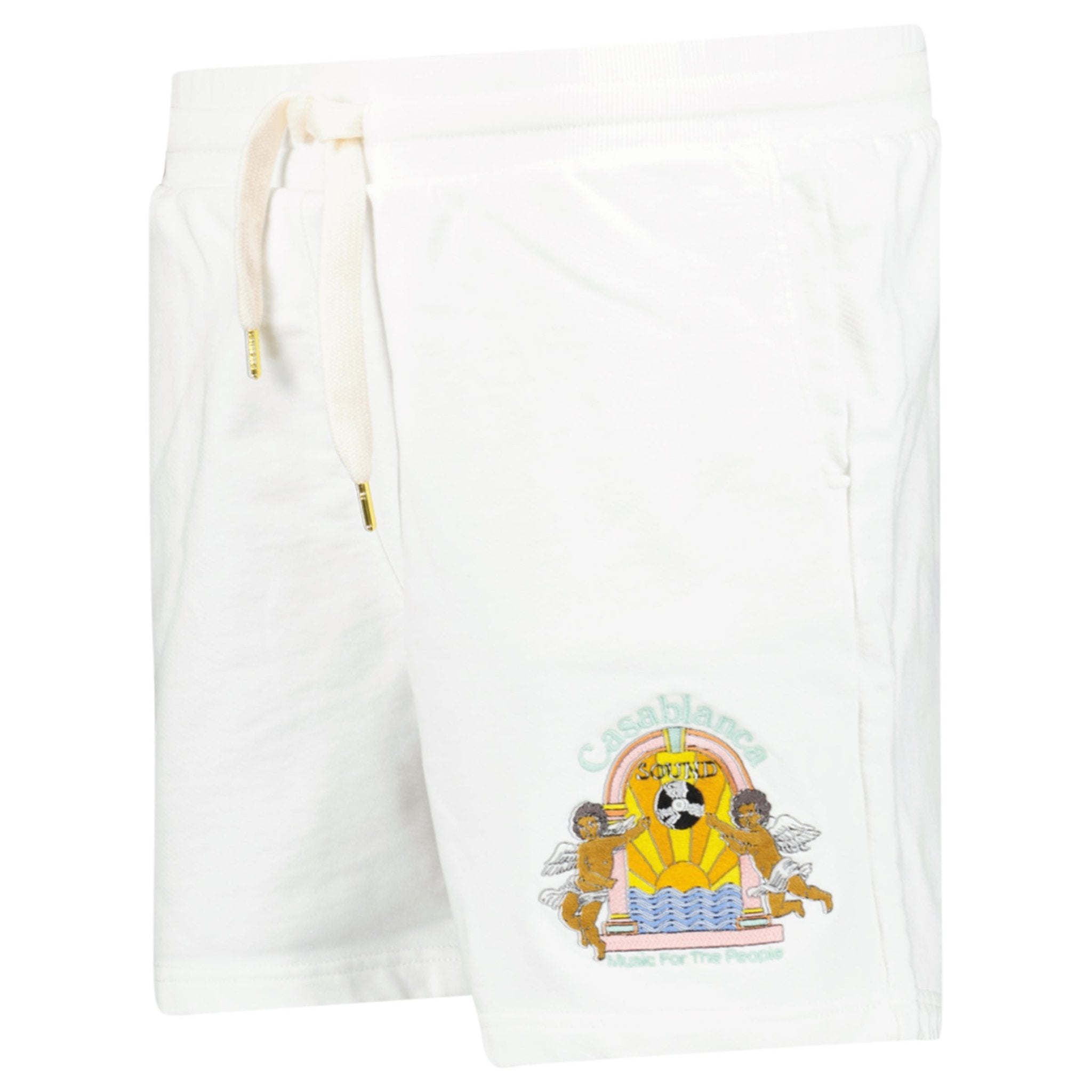 Casablanca Studio De Musiques Sweat Shorts in White