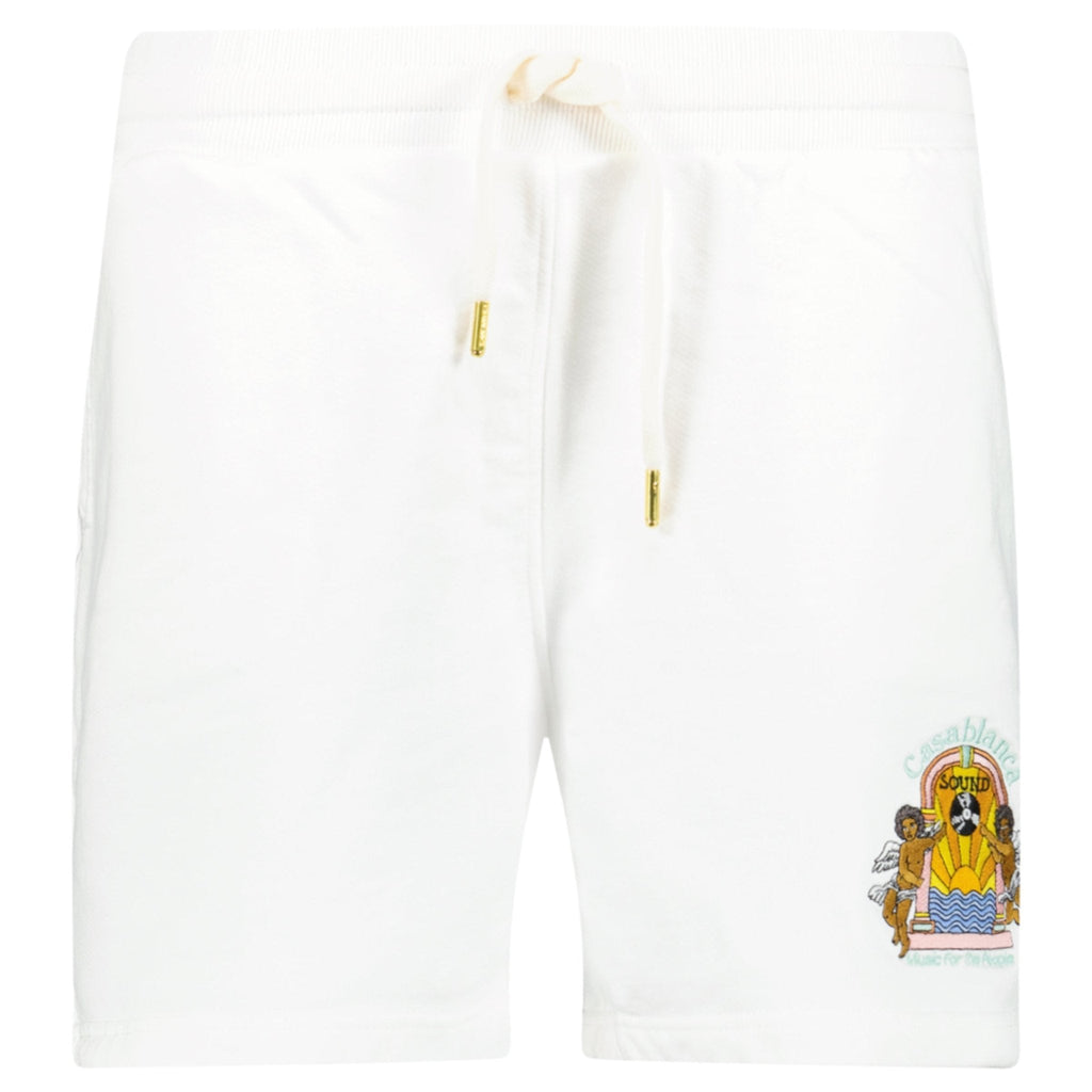 Casablanca Studio De Musiques Sweat Shorts in White