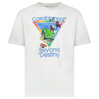 Casablanca Tennis Club 'Beyond Destiny' Graphic T-Shirt in Bright White