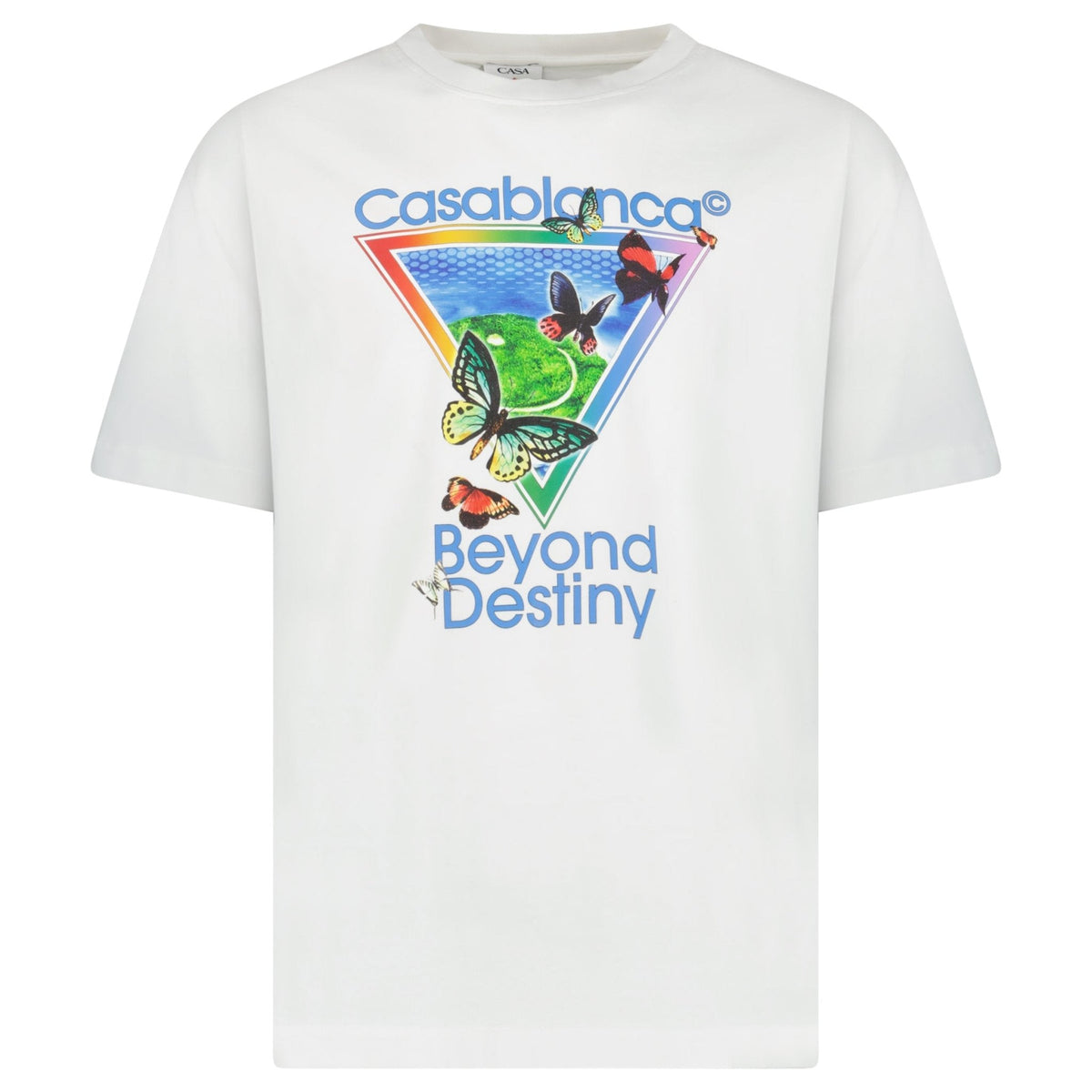 Casablanca Tennis Club 'Beyond Destiny' Graphic T-Shirt in Bright White