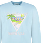 Casablanca ‘Tennis Club’ Graphic Sweatshirt in Baby Blue