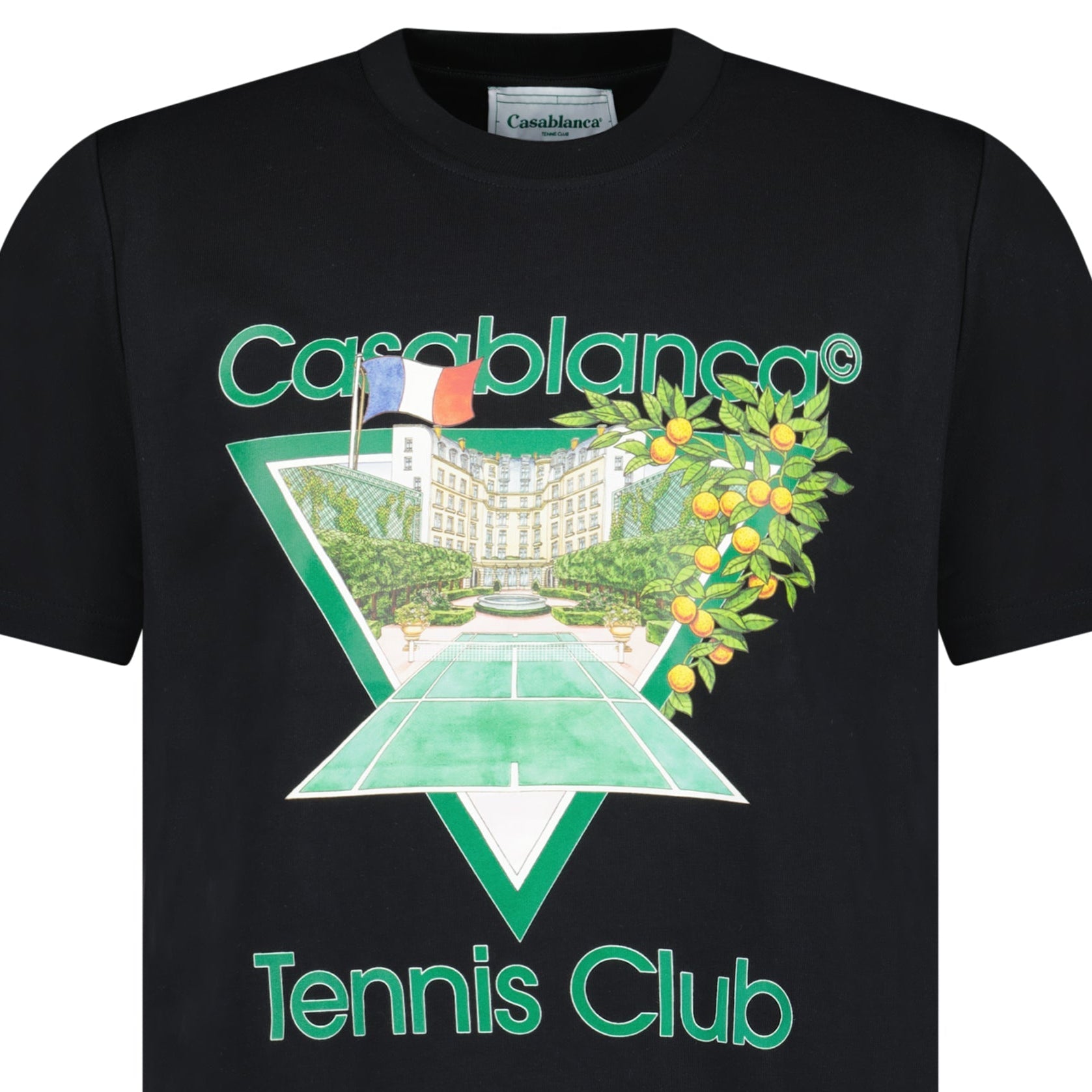 Casablanca Tennis Club Icon Graphic T-Shirt in Black