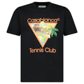 Casablanca "Tennis Club Icon Pastelle" Printed T-Shirt in Black