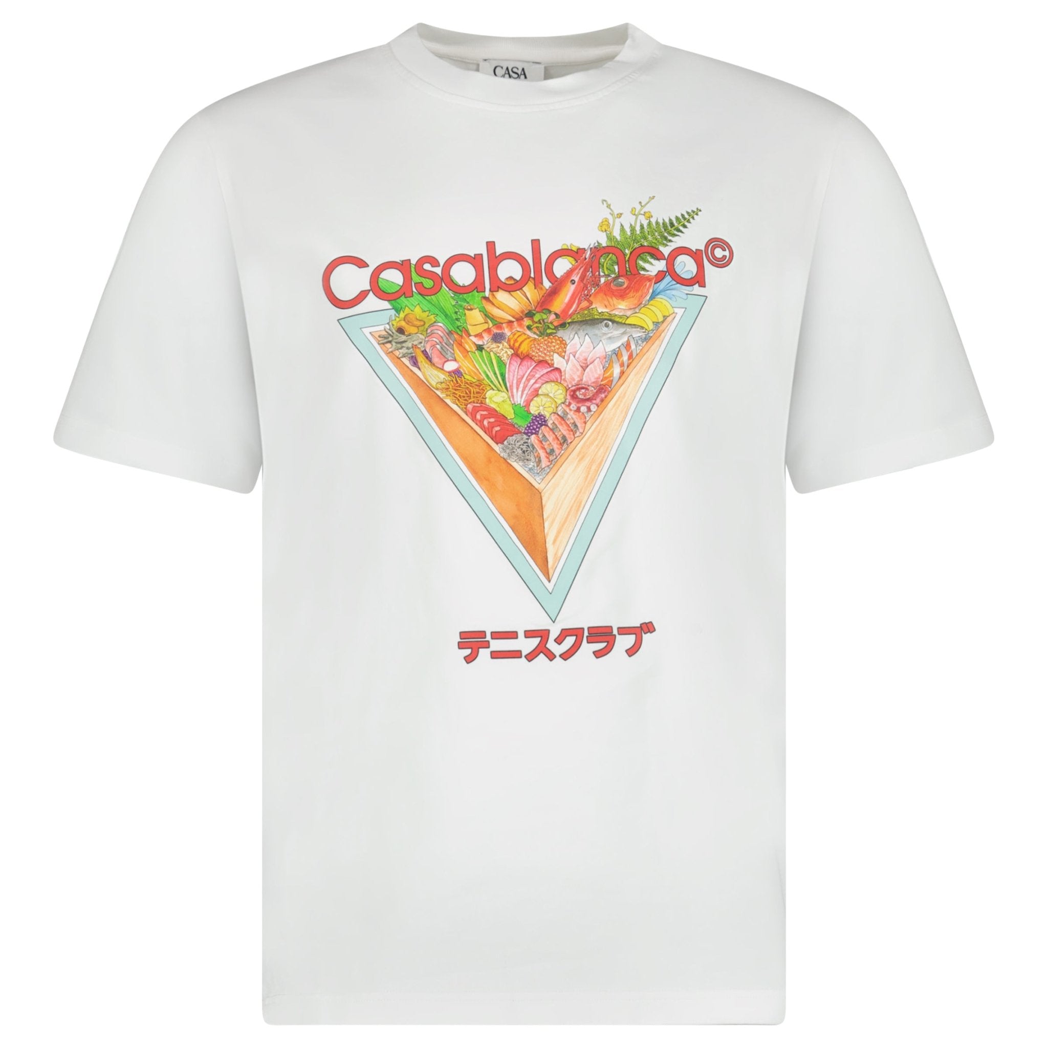 Casablanca Tennis Club Icon Short Sleeve T‑Shirt in White