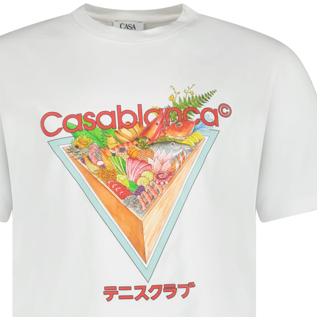 Casablanca Tennis Club Icon Short Sleeve T‑Shirt in White