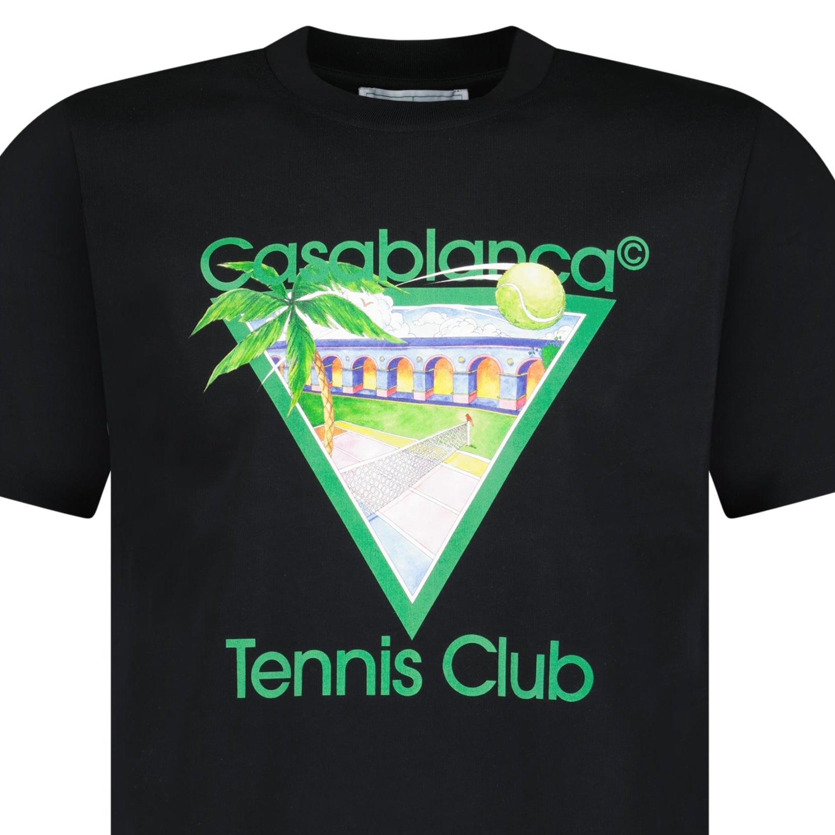 Casablanca Tennis Club T-Shirt in Black