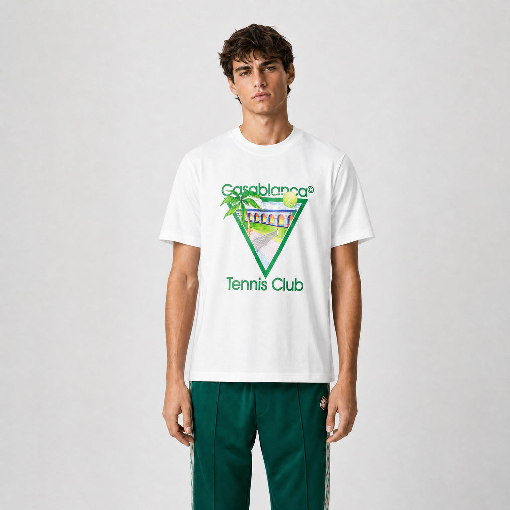 Casablanca Tennis Club T-Shirt in White