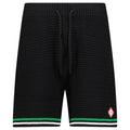 Casablanca Tennis Crochet Shorts in Black
