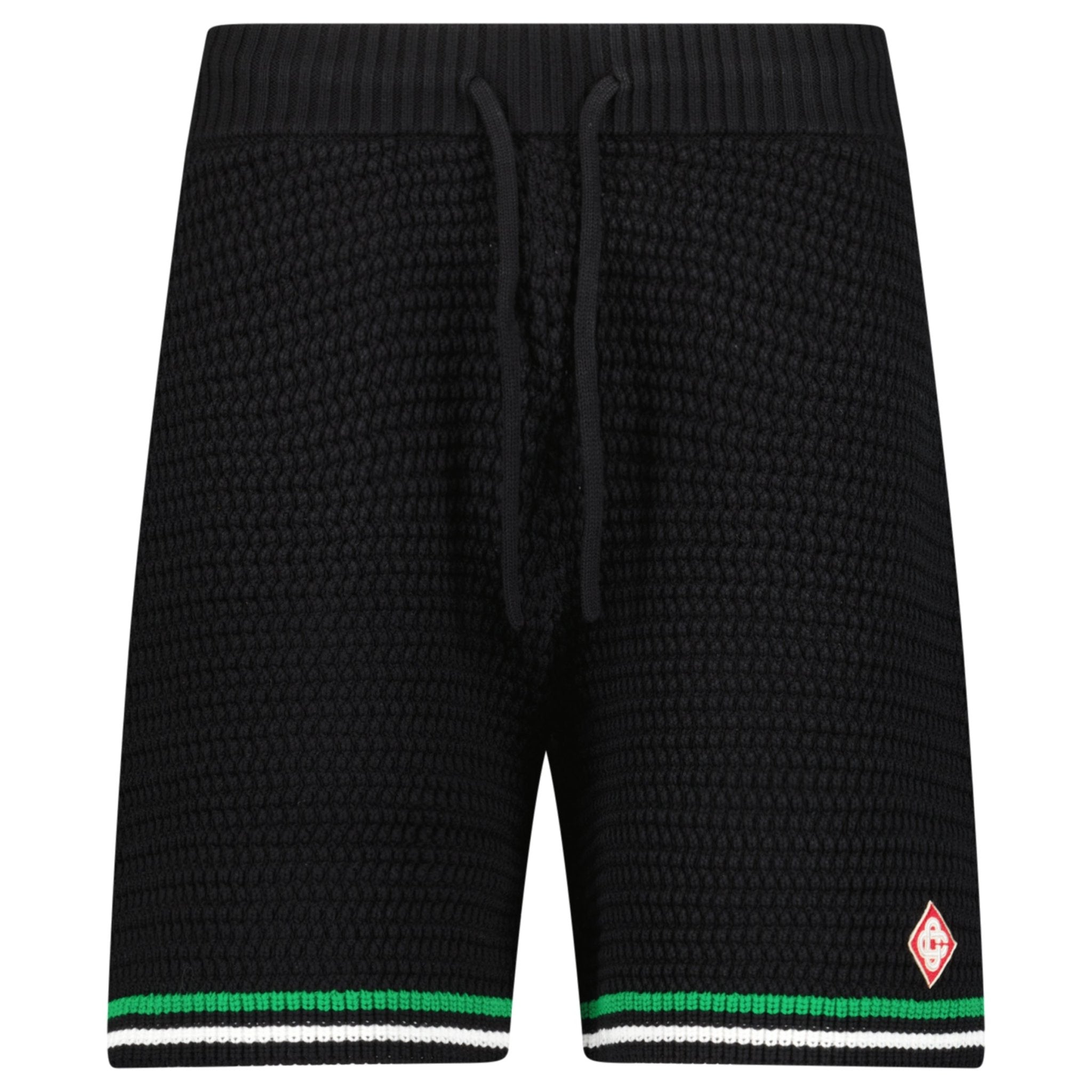 Casablanca Tennis Crochet Shorts in Black