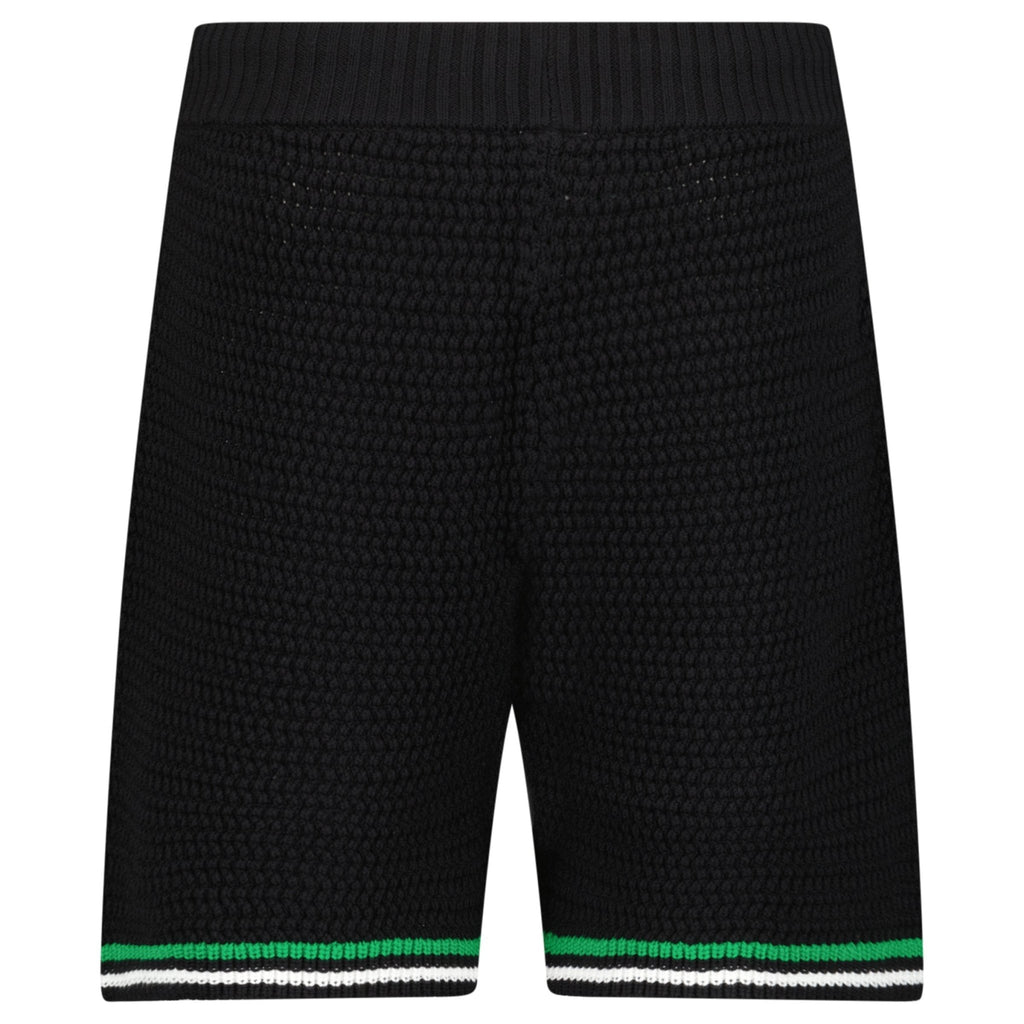 Casablanca Tennis Crochet Shorts in Black