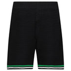 Casablanca Tennis Crochet Shorts in Black