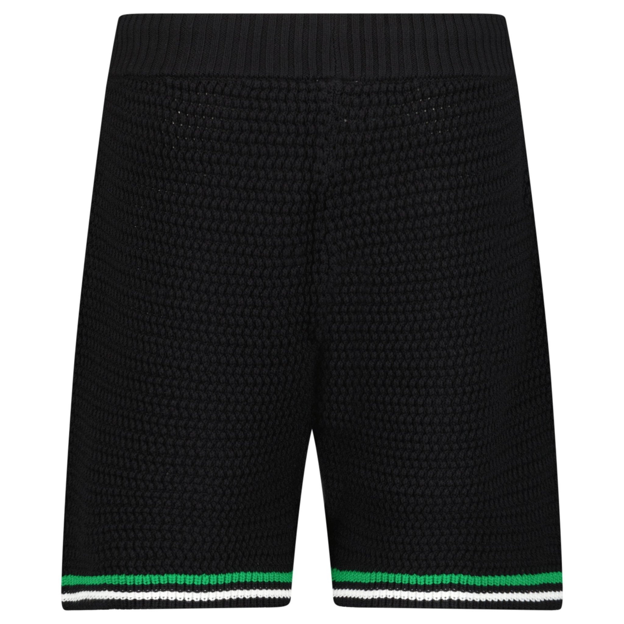 Casablanca Tennis Crochet Shorts in Black