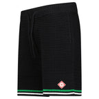 Casablanca Tennis Crochet Shorts in Black