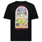 Casablanca Tennis Landscape Short Sleeve T-Shirt in Black