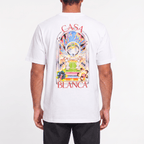 Casablanca Tennis Landscape Short Sleeve T-Shirt in White