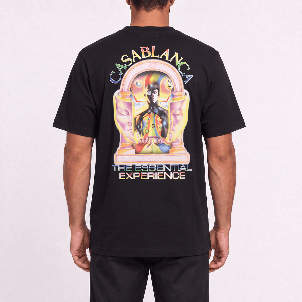 Casablanca 'The Essential Experience' Print Short-Sleeve T-Shirt in Black