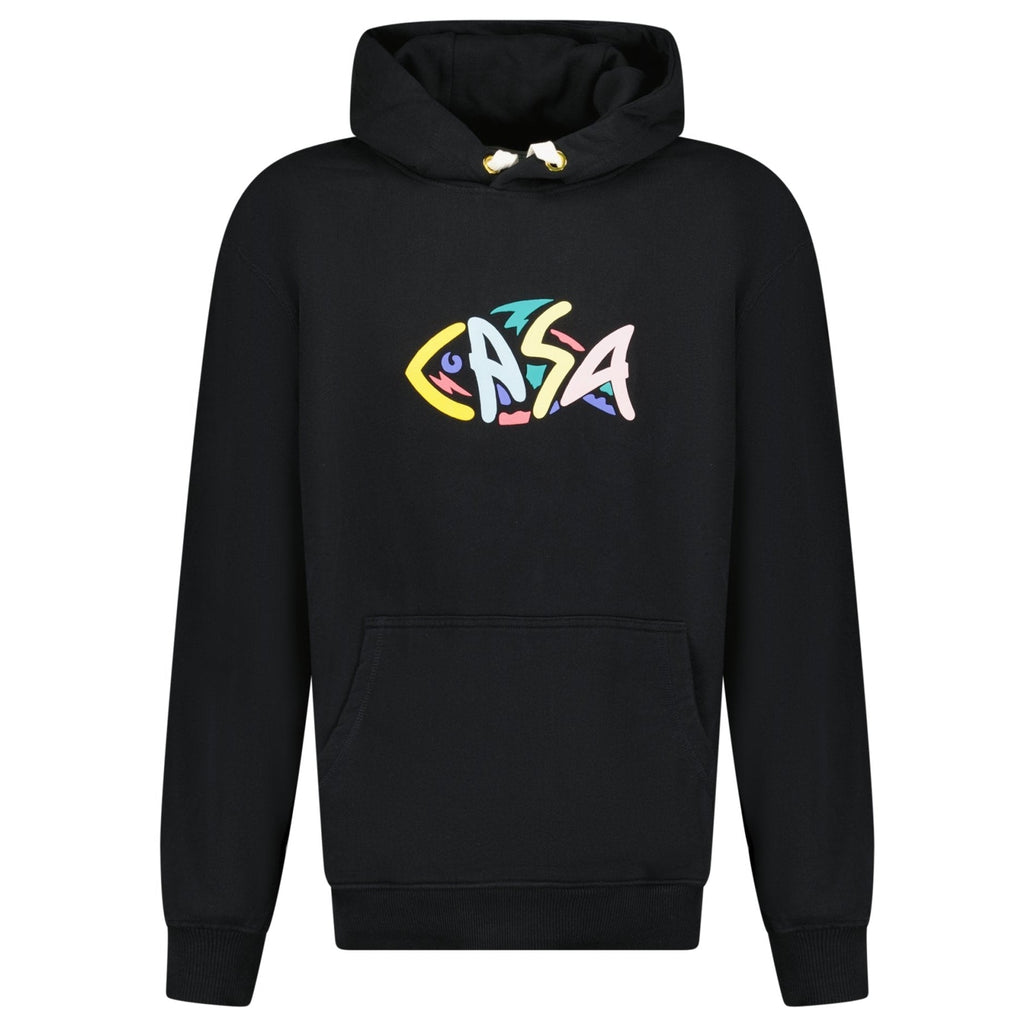 Casablanca 'The Fish Puff' Print Hooded Sweatshirt Black
