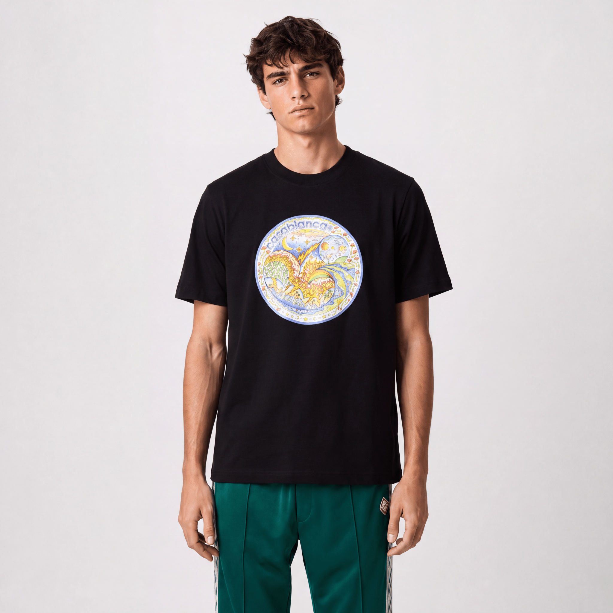 Casablanca The Four Elements T-Shirt in Black