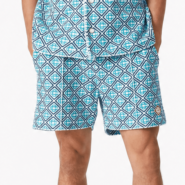 Casablanca Towelling Short in Turquoise Green
