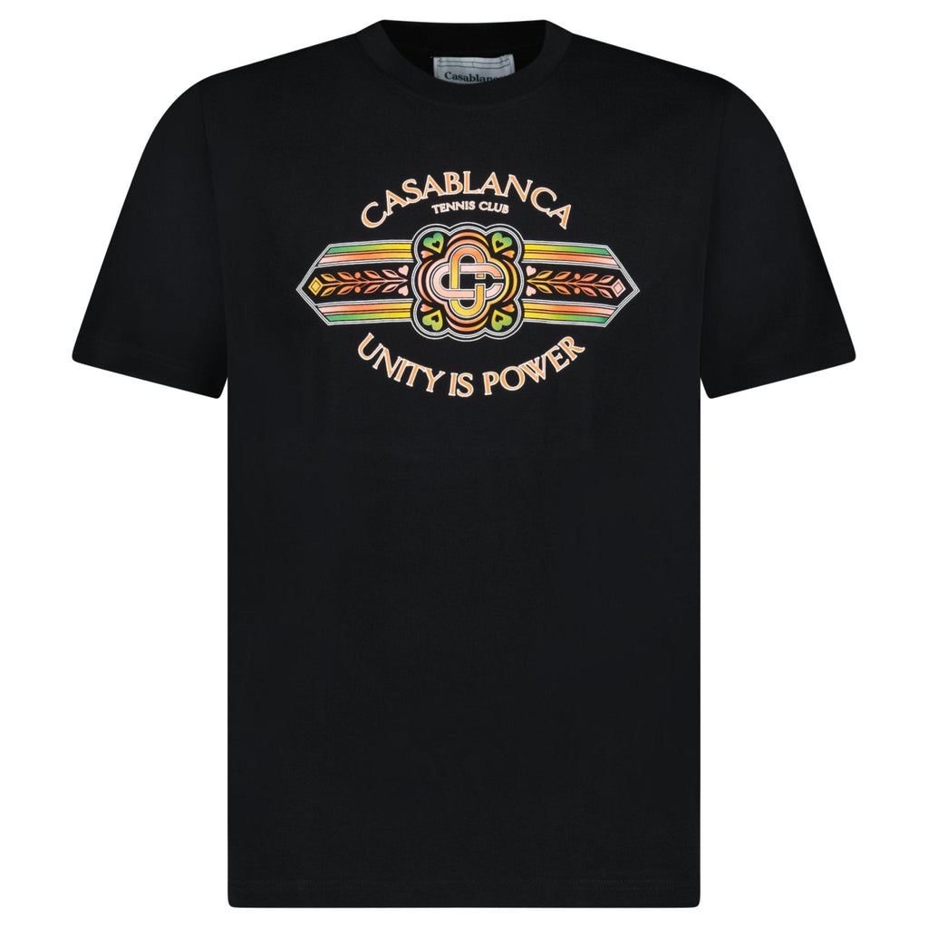 Casablanca "Unity Is Power" Printed T-Shirt in Black