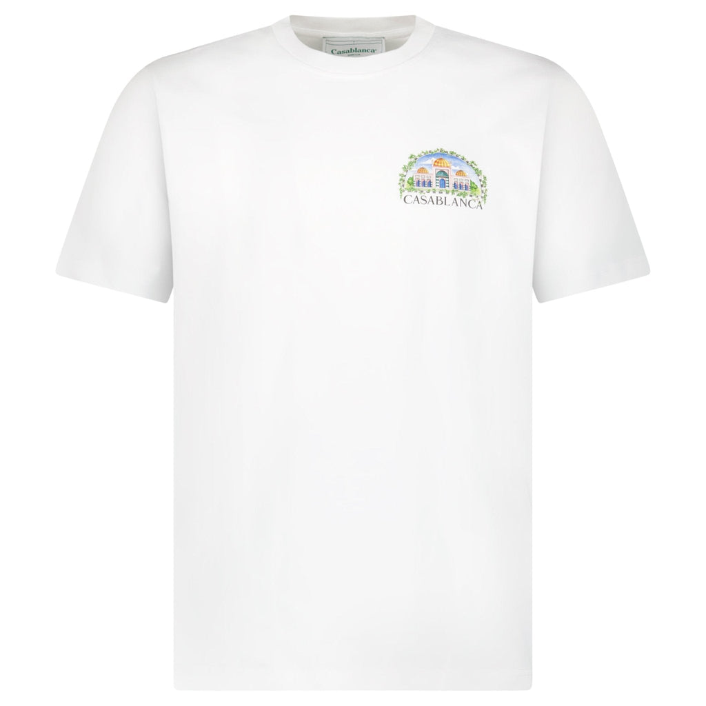 Casablanca Vue de Damas Printed T-Shirt in White