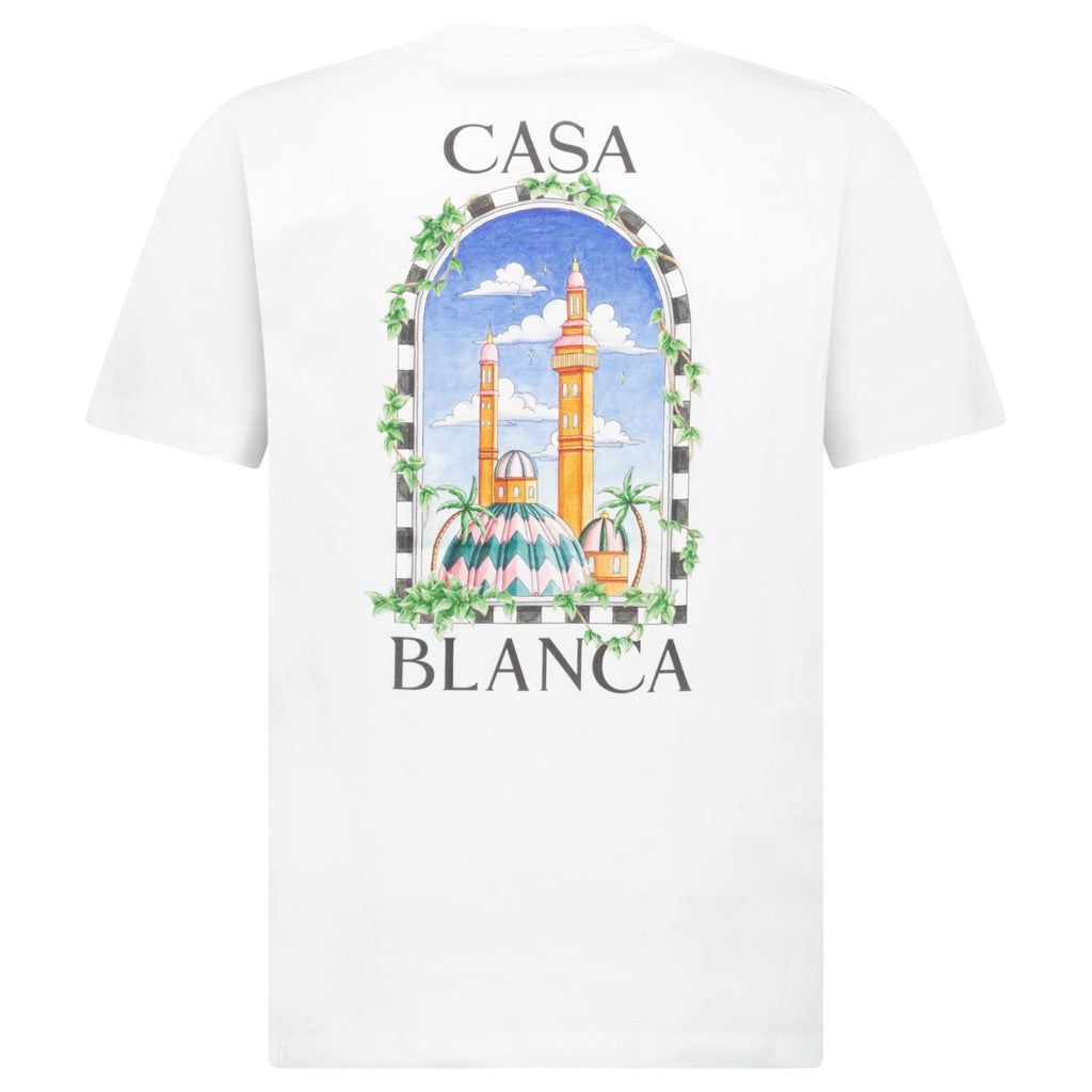 Casablanca Vue de Damas Printed T-Shirt in White