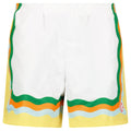 Casablanca "Waves" Contrast Border Printed Swim Shorts