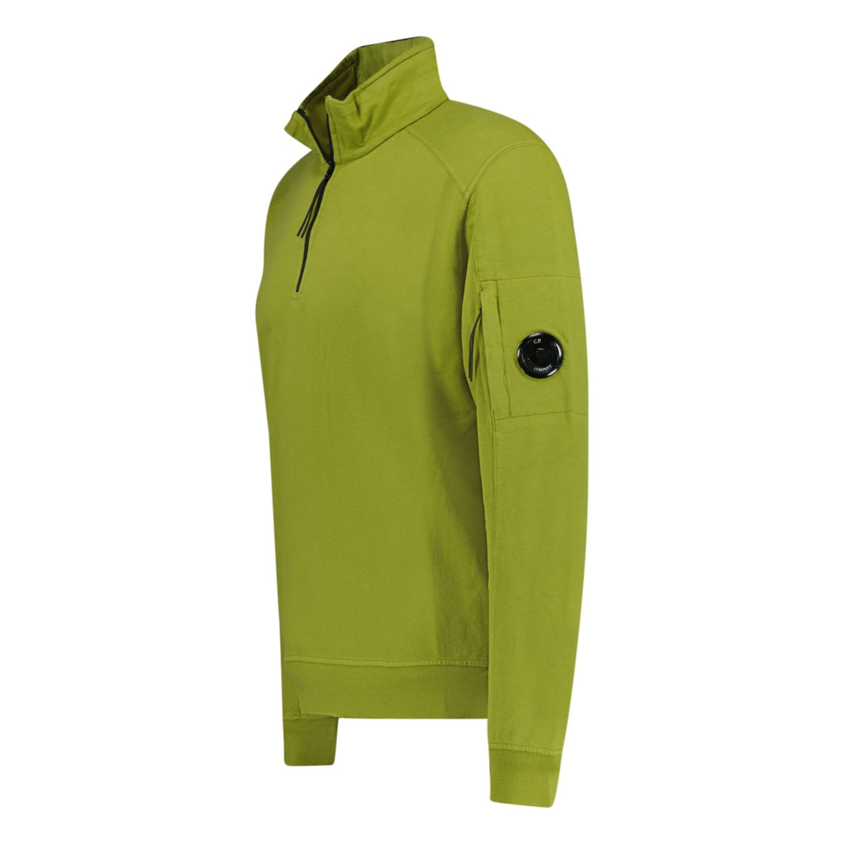 CP Company 1/4 Zip Lens Sweatshirt Light Fleece Olive