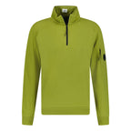 CP Company 1/4 Zip Lens Sweatshirt Light Fleece Olive