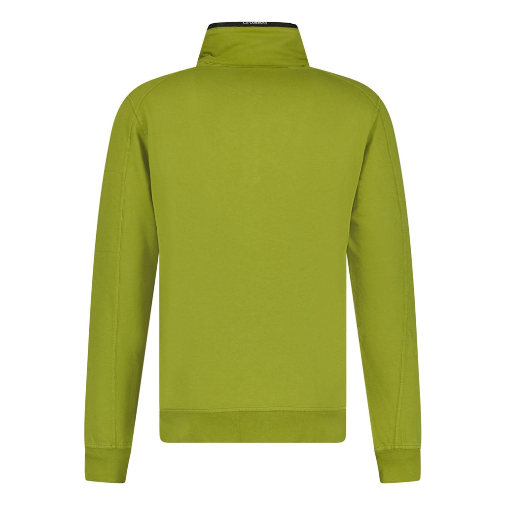 CP Company 1/4 Zip Lens Sweatshirt Light Fleece Olive