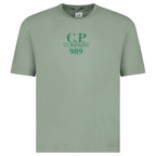 CP Company 20/1 Jersey Boxy Logo T-Shirt Thyme Green