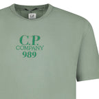 CP Company 20/1 Jersey Boxy Logo T-Shirt Thyme Green