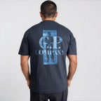 CP Company 30/1 Jersey Comfort Logo T-Shirt in Navy Blue