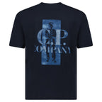 CP Company 30/1 Jersey Comfort Logo T-Shirt in Navy Blue