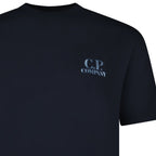 CP Company 30/1 Jersey Comfort Logo T-Shirt in Navy Blue