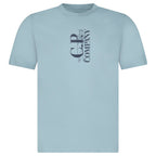 CP Company 30/1 Jersey Short Sleeve Printed T-Shirt in Blue