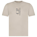 CP Company 30/1 Jersey Short Sleeve Printed T-Shirt in Dove Grey