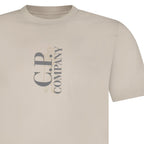 CP Company 30/1 Jersey Short Sleeve Printed T-Shirt in Dove Grey