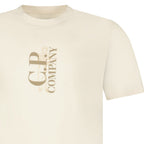 CP Company 30/1 Jersey Short Sleeve Printed T-Shirt in Gauze White