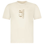 CP Company 30/1 Jersey Short Sleeve Printed T-Shirt in Gauze White