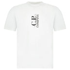 CP Company 30/1 Jersey Short Sleeve Printed T-Shirt in White