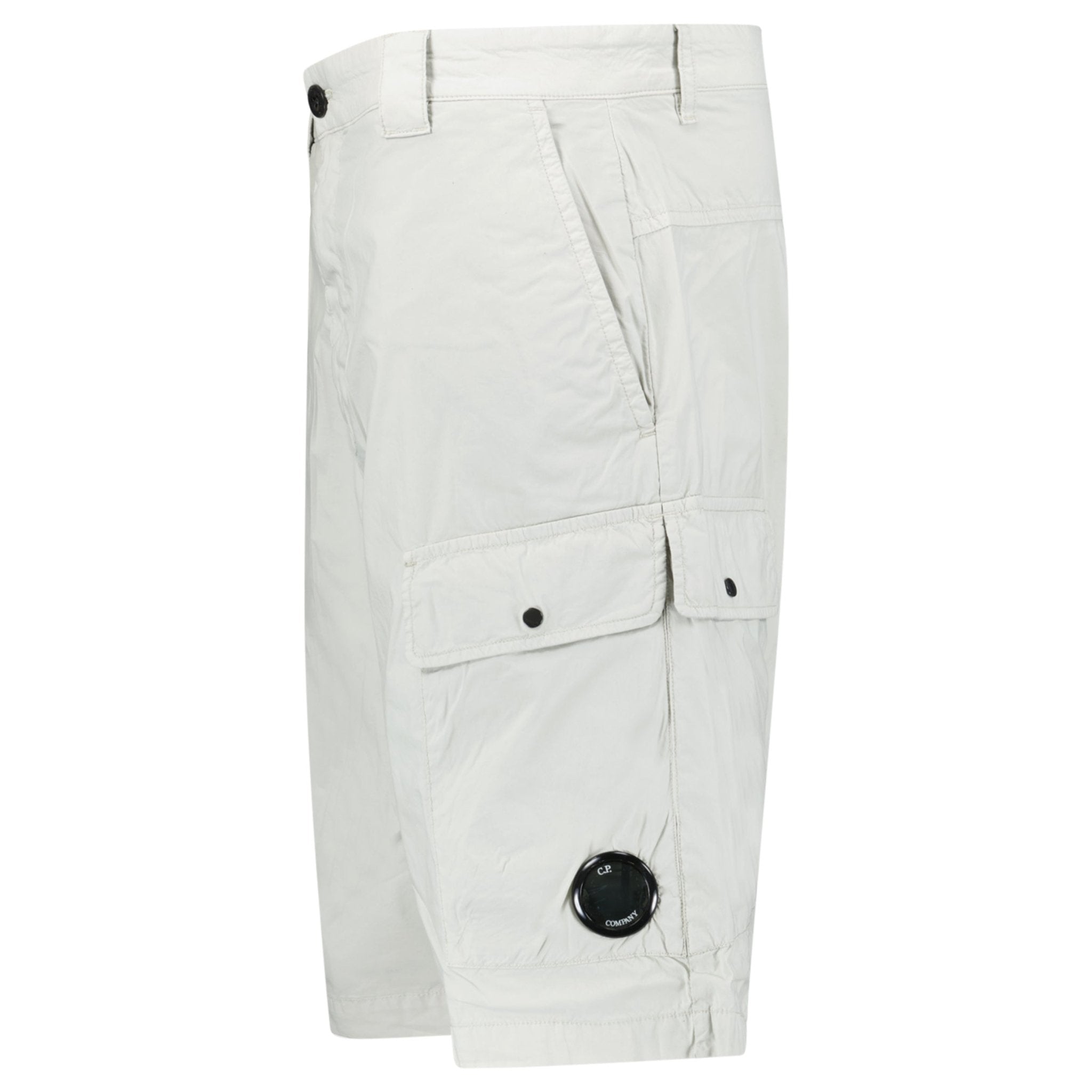 CP Company 50 Fili Lens Cargo Shorts in Blue Fox