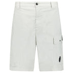 CP Company 50 Fili Lens Cargo Shorts in Blue Fox