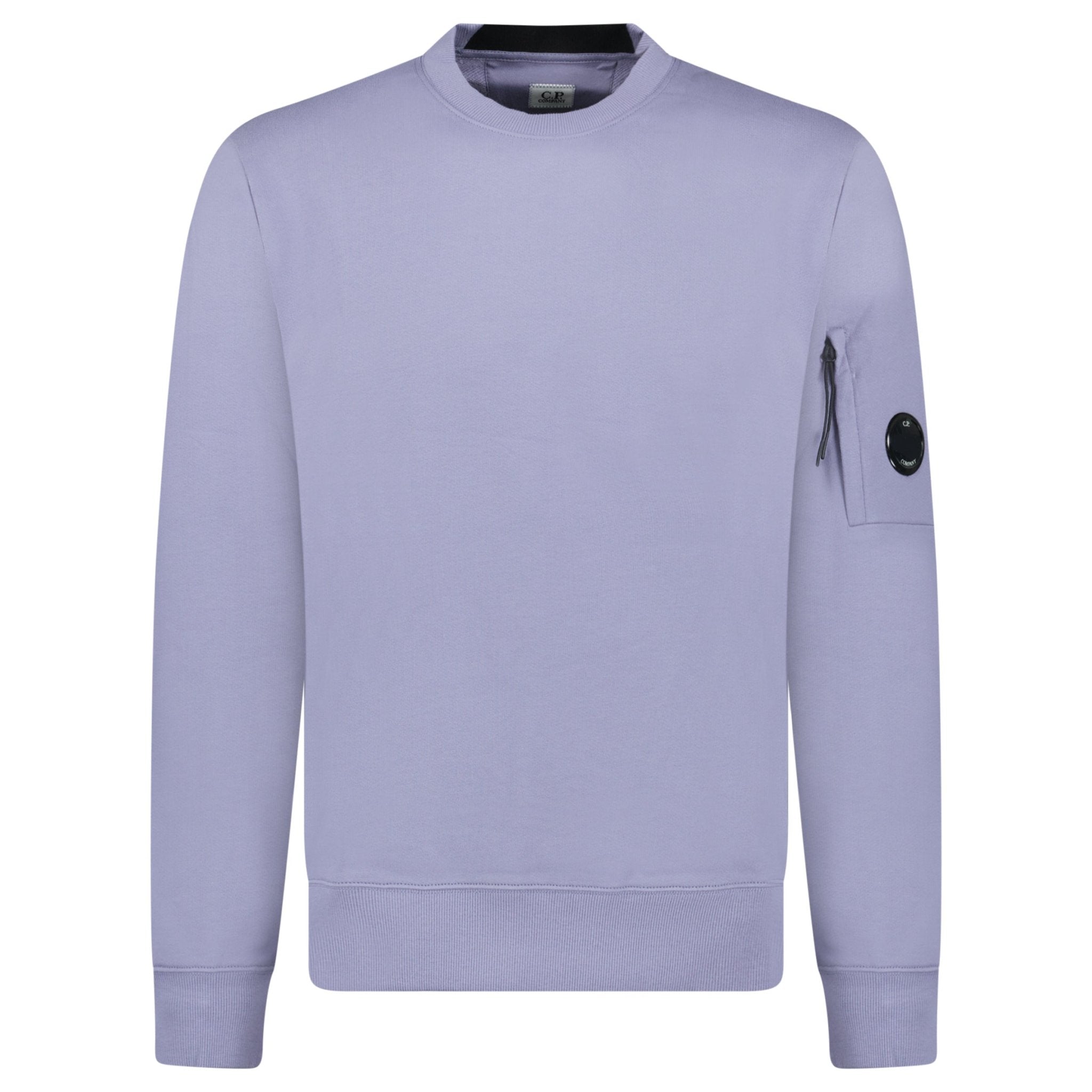CP Company Arm Lens Diagonal Sweatshirt Lavender Violet