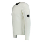 CP Company Arm Lens Knitted Sweatshirt White