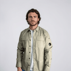 CP Company Arm Lens Overshirt in Beige