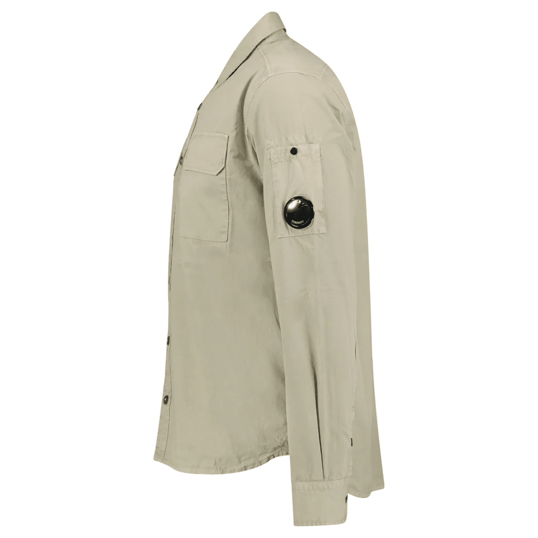 CP Company Arm Lens Overshirt in Beige