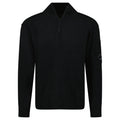 CP Company Arm Lens Wool Half Zip Knit Jumper Black