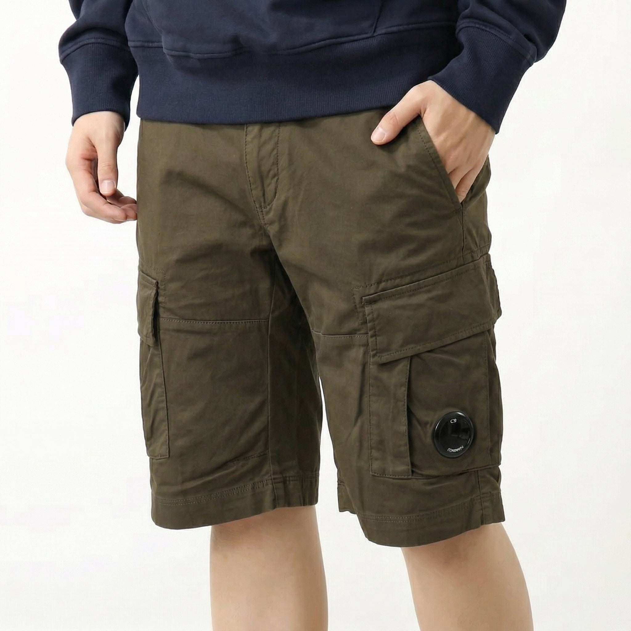 CP Company Bermuda Cargo Lens Shorts Ivy Green