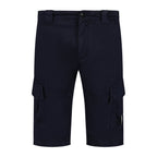 CP Company Stretch Sateen Cargo Lens Shorts in Total Eclipse